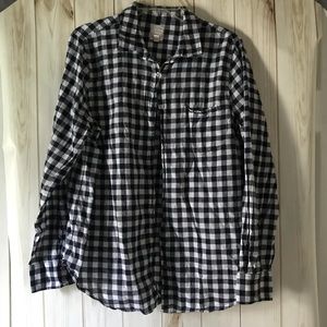 Navy Gingham J.Crew Button Down